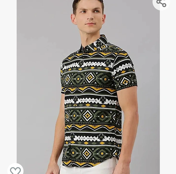 Denisslinf Dennis Lingo Men's Aztec Slim Fit Cotton Casual Shirt - M. L. XL. XXL