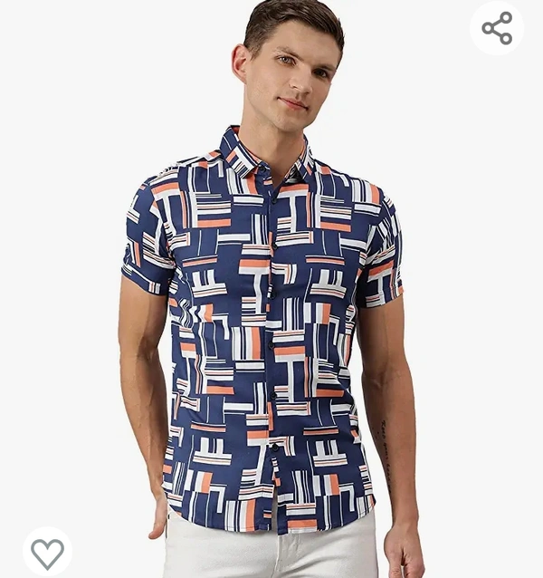 Dennishling Dennis Lingo Men's Aztec Slim Fit Cotton Casual Shirt - M. L. XL. XXL