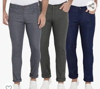 Amazon  DAIS Men Skinny Fit Jeans Pack of 3 - M. L. XL. XXL