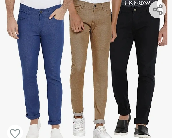 Amazon Prime  DAIS Men Skinny Fit Jeans Pack of 3 - M. L. XL. XXL