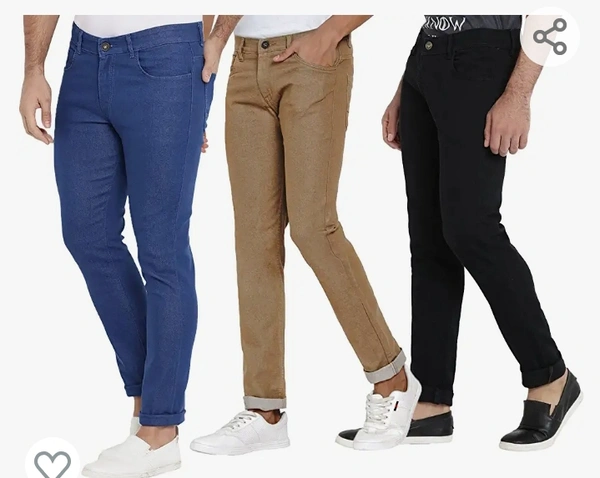 Amazon Prime  DAIS Men Skinny Fit Jeans Pack of 3 - M. L. XL. XXL