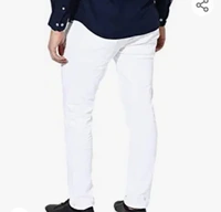 Meoby Men's Slim Fit Cotton Streachable White Jeans - M. L. XL. XXL