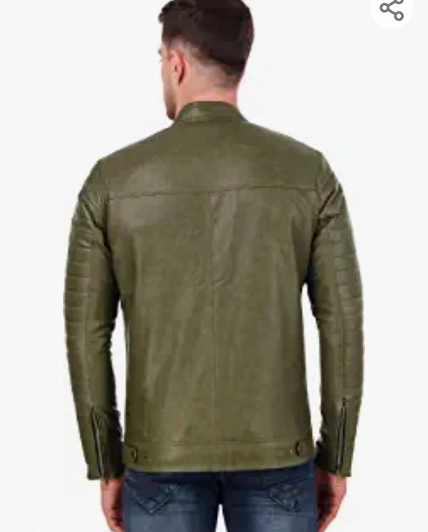 Leathers  Leather Retail® Army Colour Faux Leather Jacket for Man'S - M. L. XL. XXL