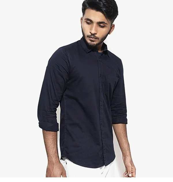 YATTA Mens 100% Cotton Casual Plain Shirts - M. L. XL. XXL