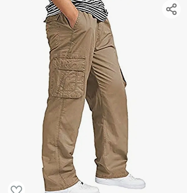 SAPPER Men's Pure Cotton Solid Cargo Pants - M. L. XL. XXL