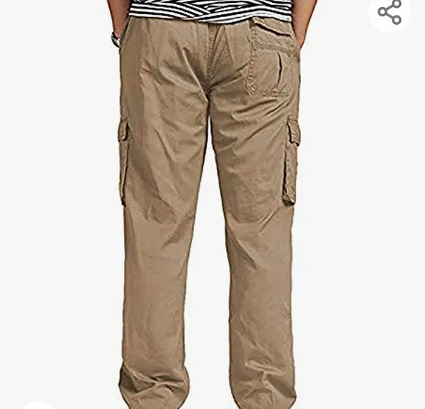 SAPPER Men's Pure Cotton Solid Cargo Pants - M. L. XL. XXL