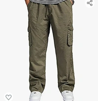 SAPPER Men's Pure Cotton Solid Cargo Pants - M. L. XL. XXL