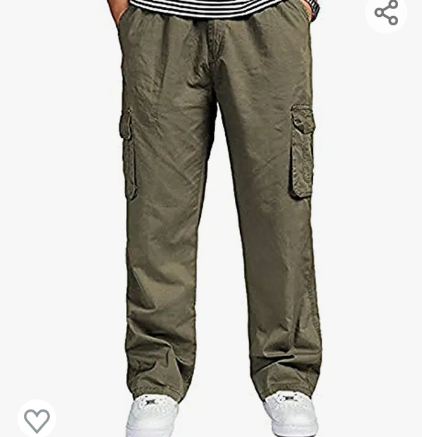 SAPPER Men's Pure Cotton Solid Cargo Pants - M. L. XL. XXL