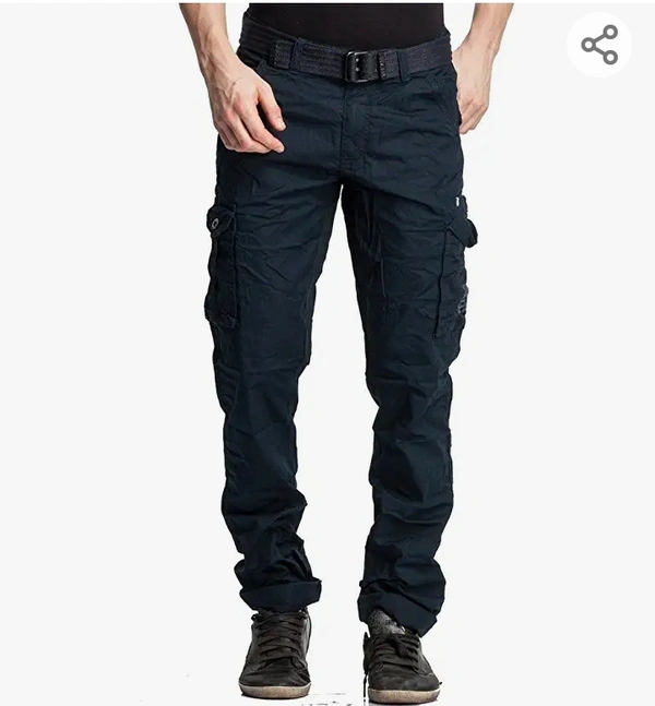 SAPPER Men's Pure Cotton Solid Cargo Pants - M. L. XL. XXL