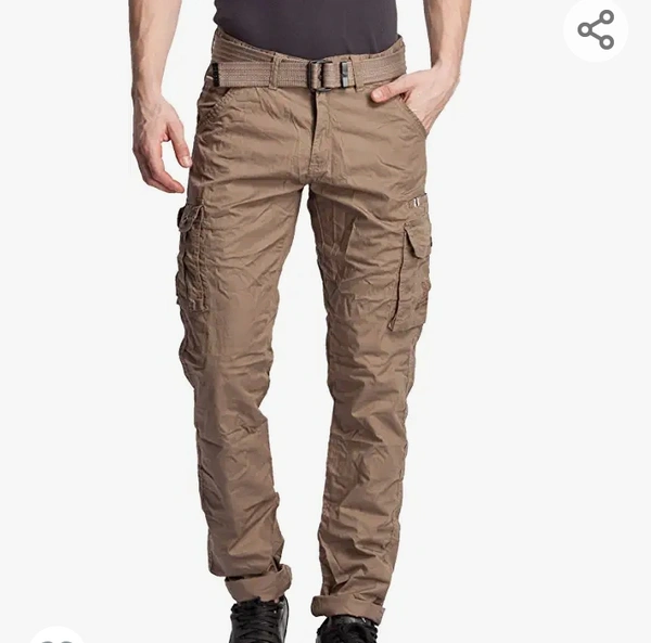 SAPPER Men's Pure Cotton Solid Cargo Pants - M. L. XL. XXL