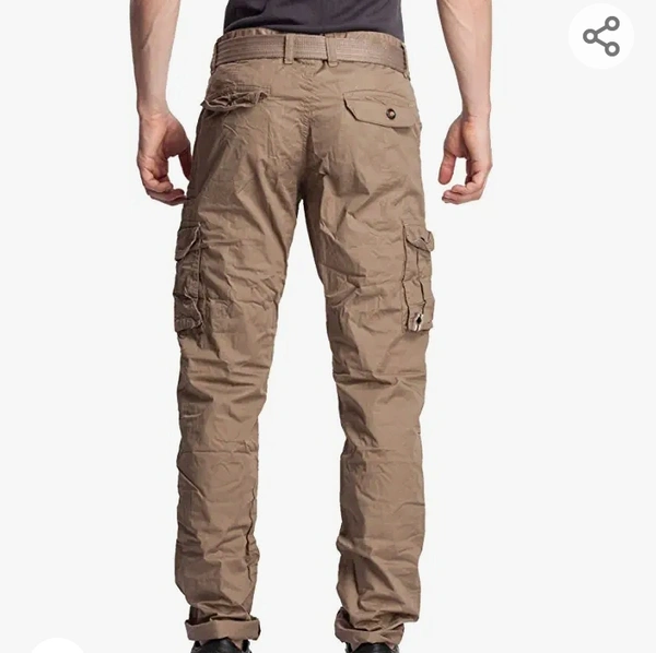 SAPPER Men's Pure Cotton Solid Cargo Pants - M. L. XL. XXL