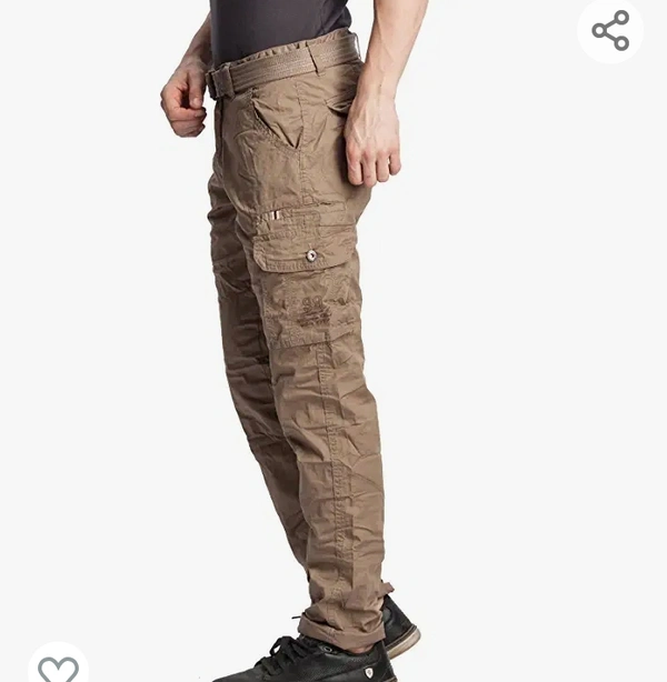 SAPPER Men's Pure Cotton Solid Cargo Pants - M. L. XL. XXL