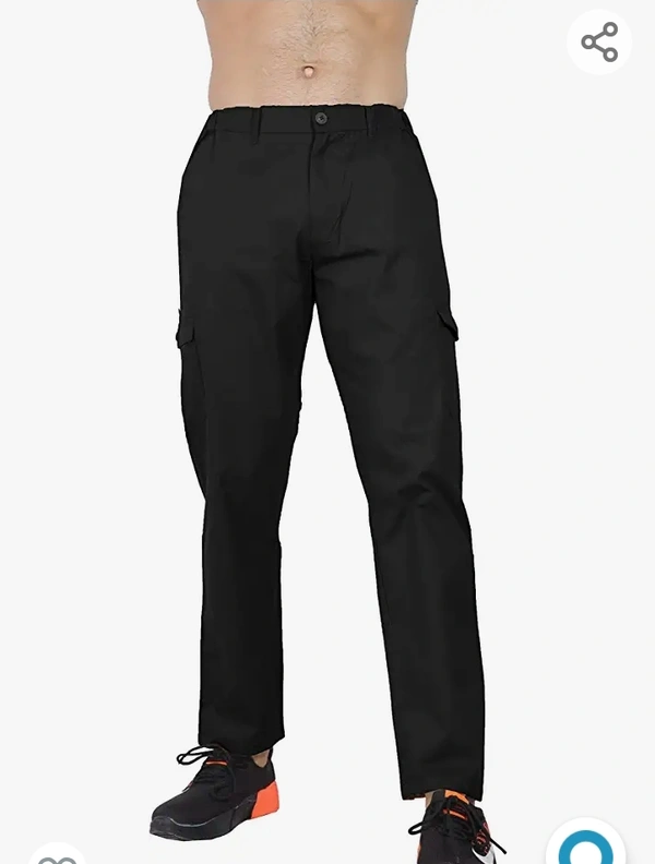 Button Men's Regular Fit Cotton Cargo Pajama Pant - M L XL XXL