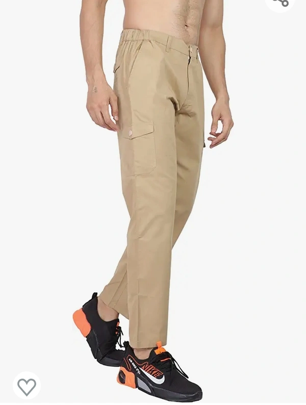 Button Men's Regular Fit Cotton Cargo Pajama Pant - M L XL XXL