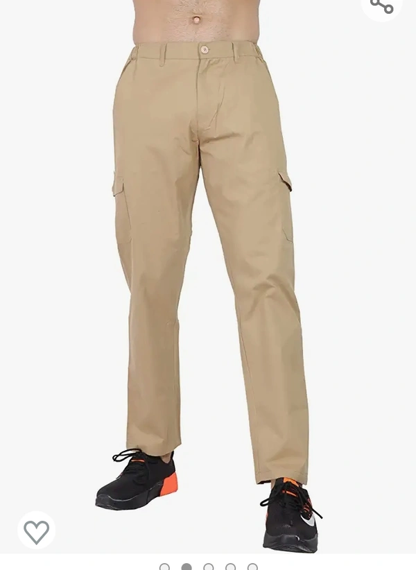 Button Men's Regular Fit Cotton Cargo Pajama Pant - M L XL XXL