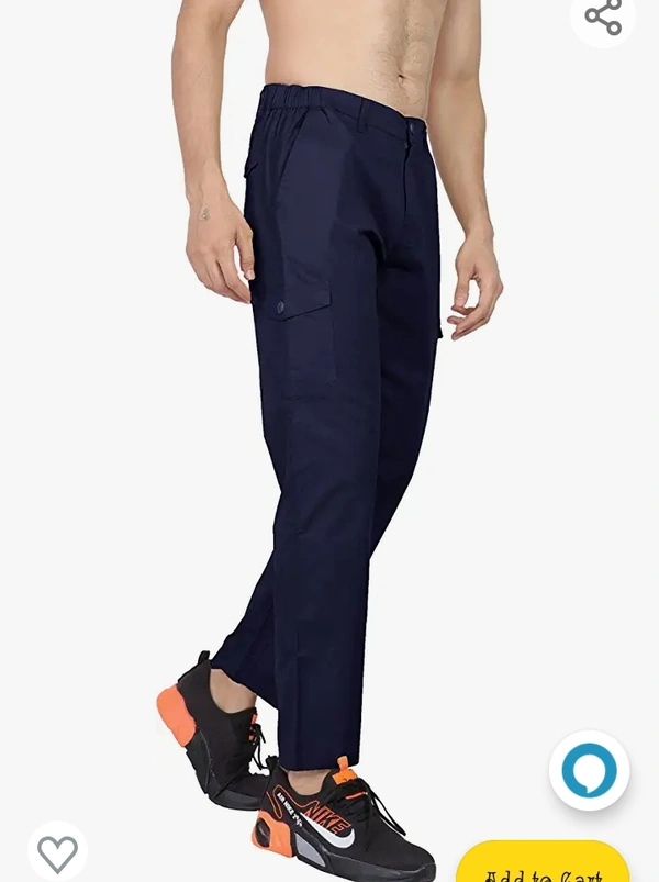 Big Button Men's Regular Fit Cotton Cargo Pajama Pant - M L XL XXL