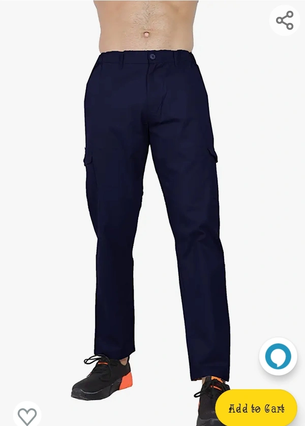 Big Button Men's Regular Fit Cotton Cargo Pajama Pant - M L XL XXL