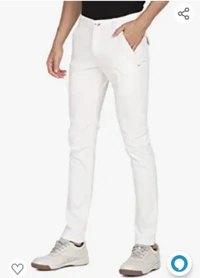 KRA Men's Regular Fit, Chinos, (White) - M L XL XXL