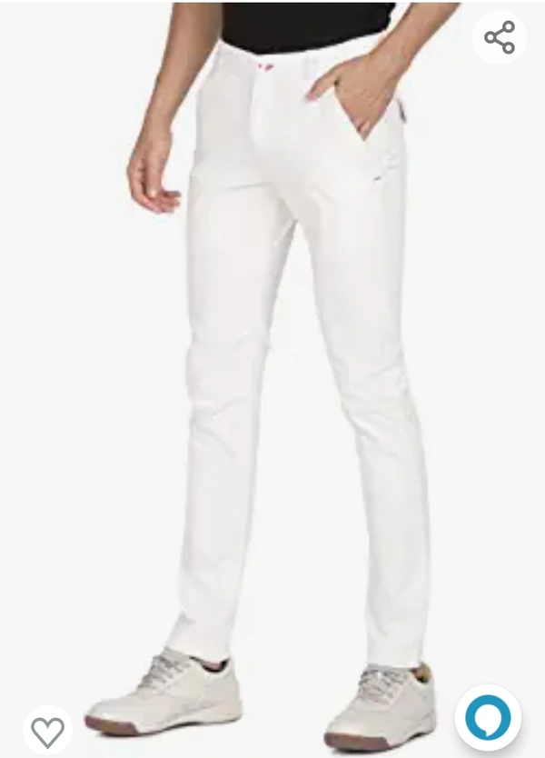 KRA Men's Regular Fit, Chinos, (White) - M L XL XXL