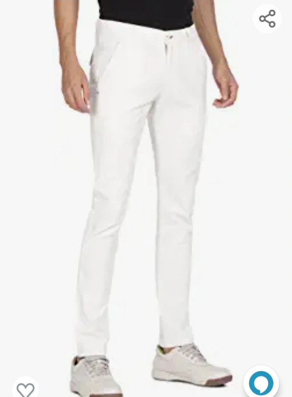 KRA Men's Regular Fit, Chinos, (White) - M L XL XXL