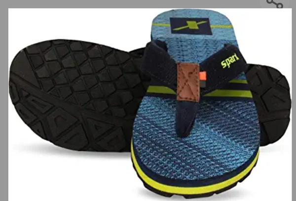 Sparx Men's SF0049G N. Blue Fl. Green Slippers-9 Kids UK (SF0049GNBFG0009) - M L XL XXL