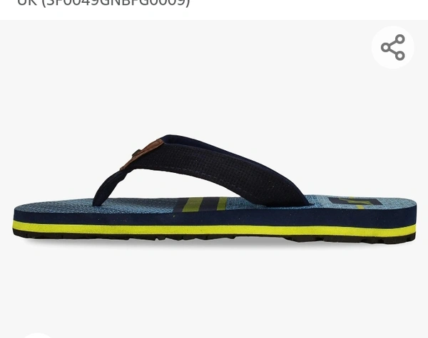 Sparx Men's SF0049G N. Blue Fl. Green Slippers-9 Kids UK (SF0049GNBFG0009) - M L XL XXL