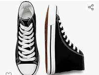 Robbie jones Casual Sneakers Canvas Outwear Shoes for Men in Black Red Yellow - 5.6.7.8