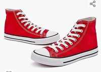 Robbie jones Casual Sneakers Canvas Outwear Shoes for Men in Black Red Yellow - 5.6.7.8