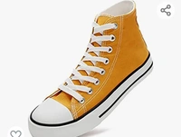Robbie jones Casual Sneakers Canvas Outwear Shoes for Men in Black Red Yellow - 5.6.7.8