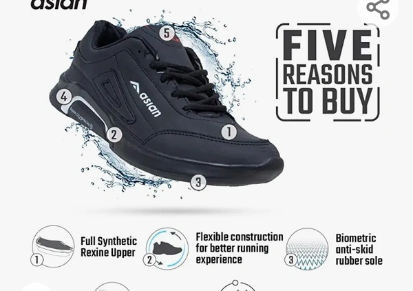 ASIAN Men's Oxygen-04 Sports Running,Walking & Gym Shoes with Oxygen Technology & Lightweight Casual Sneaker Shoes for Men's & Boy's - 5.6.7.8.9