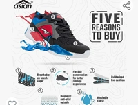 ASIAN Men's Oxygen-04 Sports Running,Walking & Gym Shoes with Oxygen Technology & Lightweight Casual Sneaker Shoes for Men's & Boy's - 5.6.7.8.9
