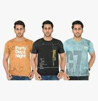 SHAUN Men T-Shirt (N704MT3_$P_Pack of 3) - ., M. L. XL. XXL
