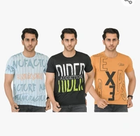 SHAUN Men T-Shirt (N704MT3_$P_Pack of 3) - M. L. XL. XXL