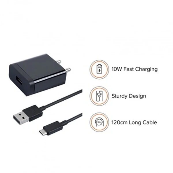 Mi 2A Fast Charger with Cable - Black