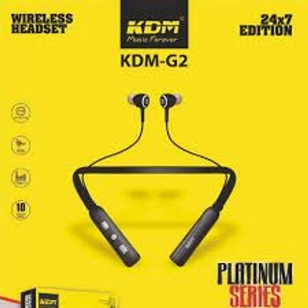 KDM G2 Wireless Earphone neckband - BLACK