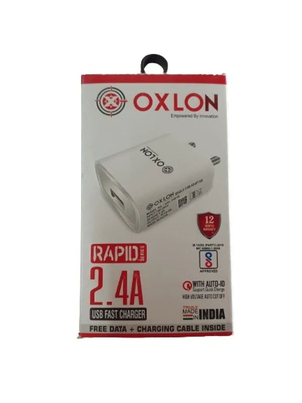 Oxlon 2.4A  MICRO USB CHARGER - WHITE