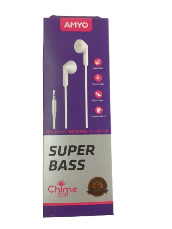 AMYO SUPER BASS EARPHONE - White