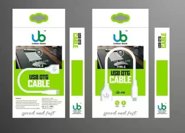 Urbanbeat micro usb otg cable - 12 CM LENTH, WHITE