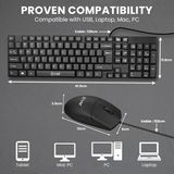 Evm Wired Keyboard And MOUSE Combo Set - BLACK