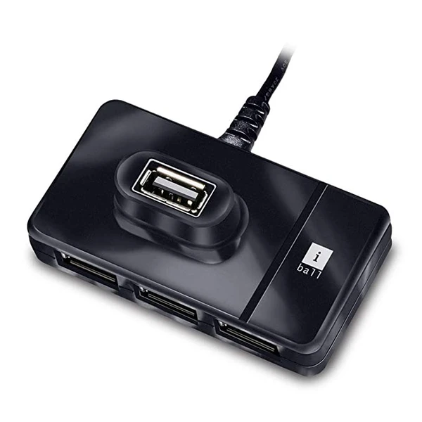 iBall Lappie Piano 423 High Speed Usb hub - `Cable lenth  1.50 metar, Black