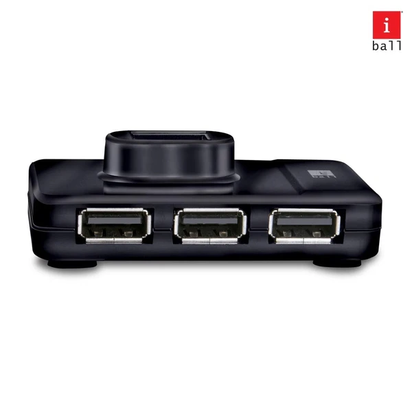 iBall Lappie Piano 423 High Speed Usb hub - `Cable lenth  1.50 metar, Black