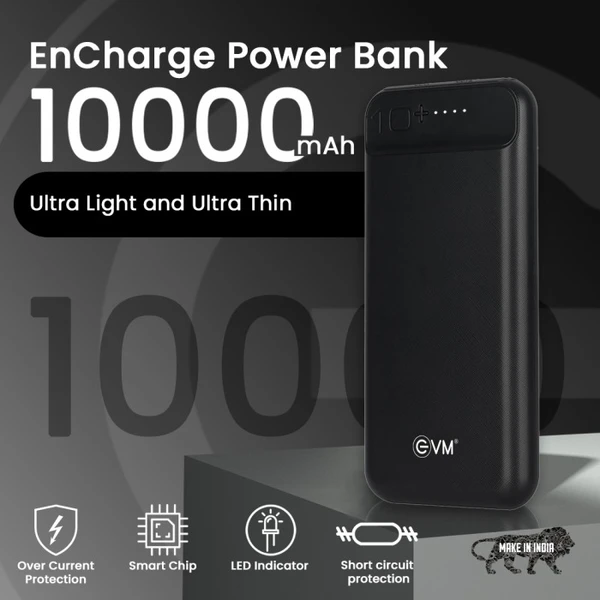 EVM ENCHARGE POWER BANK 10,000MAH - Black