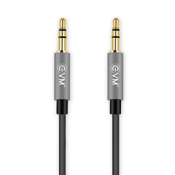 EVM 3.5mm  AUX Cable 1 m AUX Cable  (Compatible with Mobile, Tablet, Black, One Cable) - Black