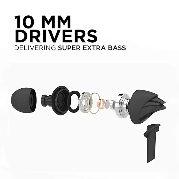 boAt BassHeads 110 Wired Earphone - Black