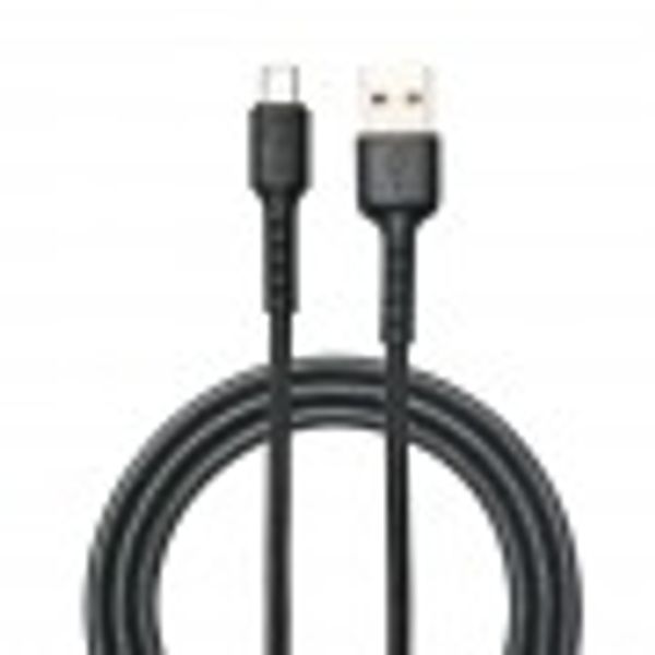 MICRO USB DATA CABLE (1 METER & 4 AMP ) EVM-CM-07 - Black