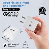 EVM USB Smart Charger with Micro USB Cable Wall Charger Compatible with Smart Phone and Other Devices (Color : White) - White