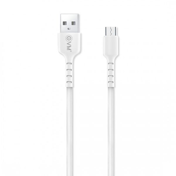 MICRO USB DATA & SYNC CABLE (1 METER, 3 AMP) EVM-C-014 - 1M, White