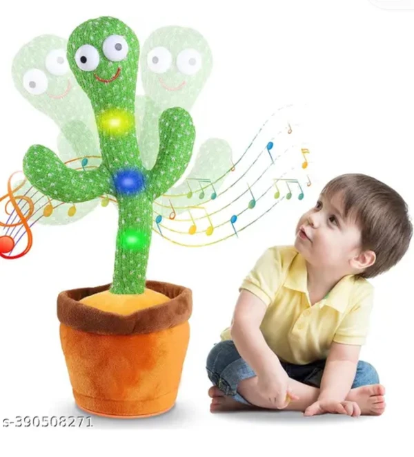 Toys Dancing CatcusTrendy Dancing Cactus Toy Talking Cactus Plant Plush Toy Dancing Cactus Voice Repeat, Dancing, Recording songs for Babies Cactus Singing ToyName: Trendy Dancing Cactus Toy Talking Cactus Plant Plush Toy Dancing Cactus Voice Repeat, Dancing, Recording songs for Babies Cactus Singing ToyBattery Available: YesBattery Required: YesColour: GreenMaterial: PlasticNet Qu - Free Size