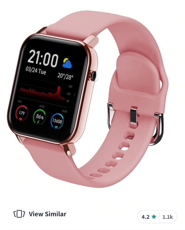 FitSpark Display HD Smartwatch With IML Back - Pink, 1.6"