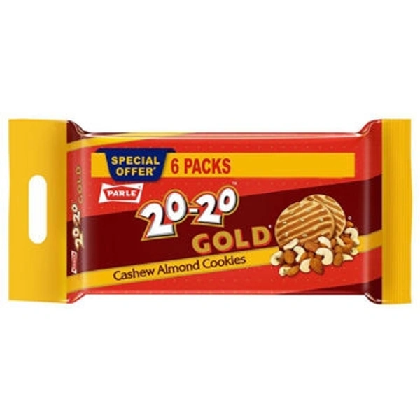 Parle 20-20 Gold Cashew Almond Cookies 604.8 Gm